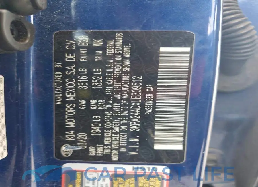 3KPA24ADXLE309512# 13