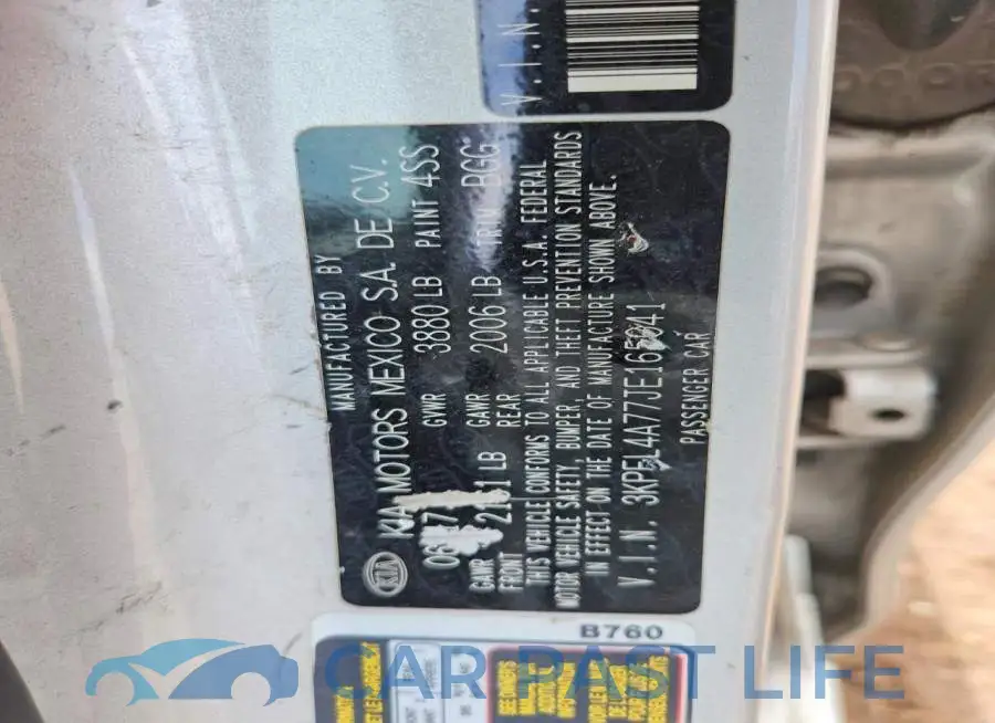 3KPFL4A77JE165041# 12