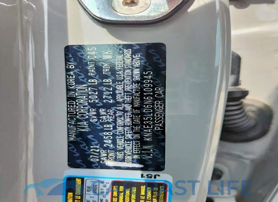 KNAE35LD6N6109945# 12