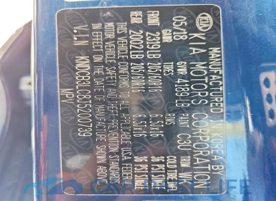 KNDCB3LC8J5200739# 13