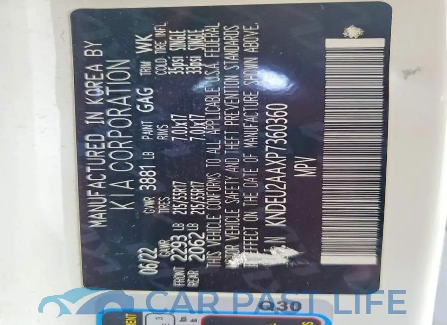 KNDEU2AAXP7360360# 13
