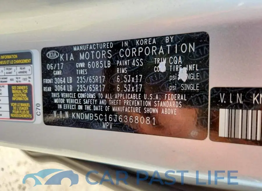 KNDMB5C16J6368081# 13