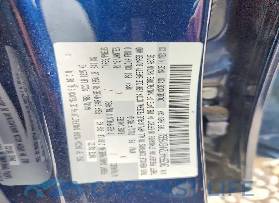 3MZBPAA72NM316992# 13