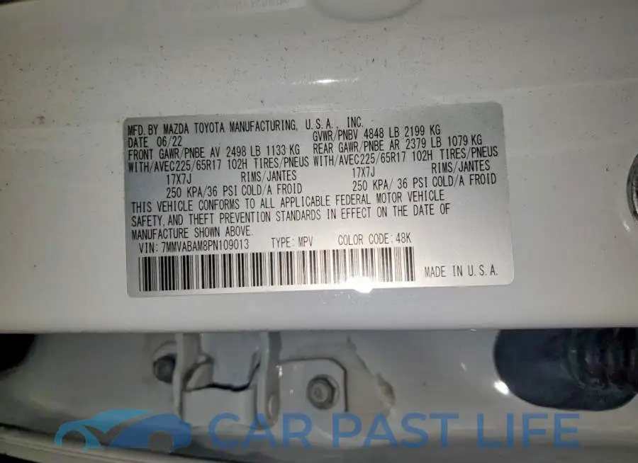 7MMVABAM8PN109013# 13