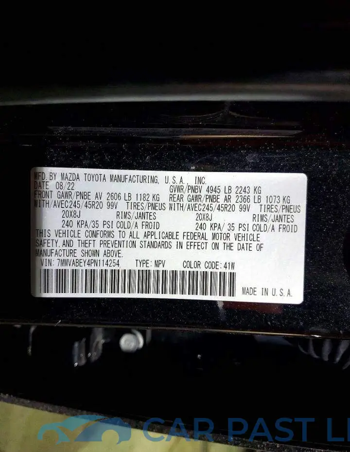 7MMVABEY4PN114254# 13