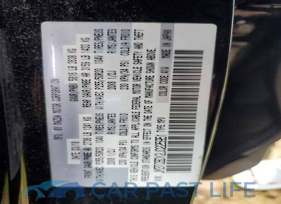 JM3TCBDY2J0225951# 13