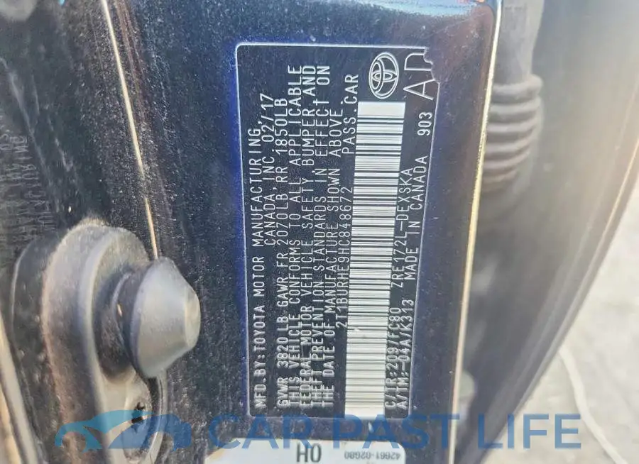 2T1BURHE9HC848672# 12