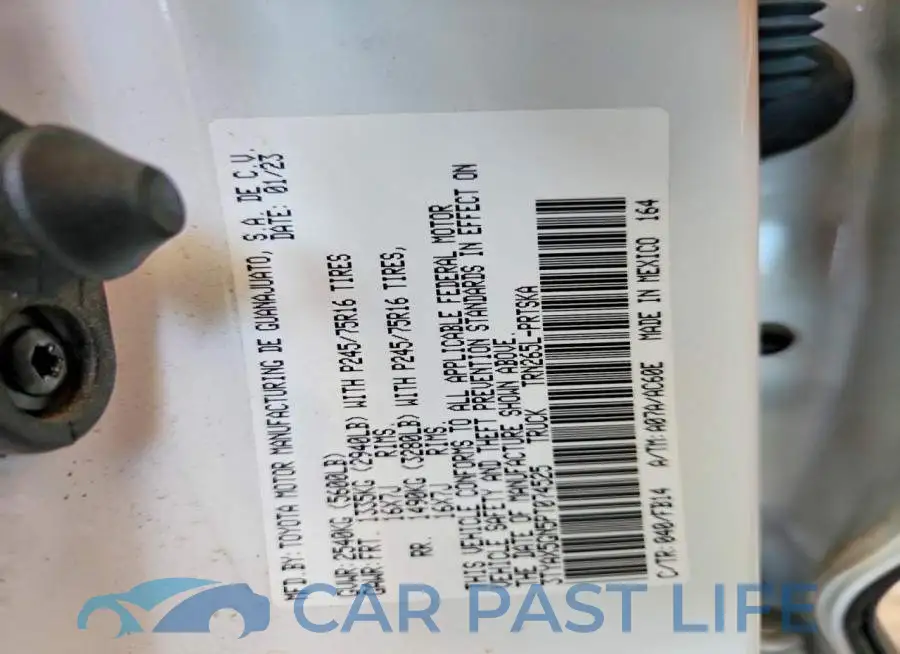 3TYAX5GN5PT074525# 12