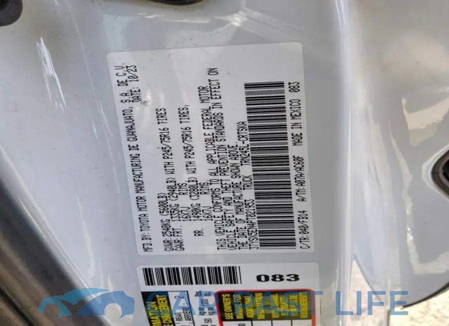 3TYSX5EN4PT021953# 13
