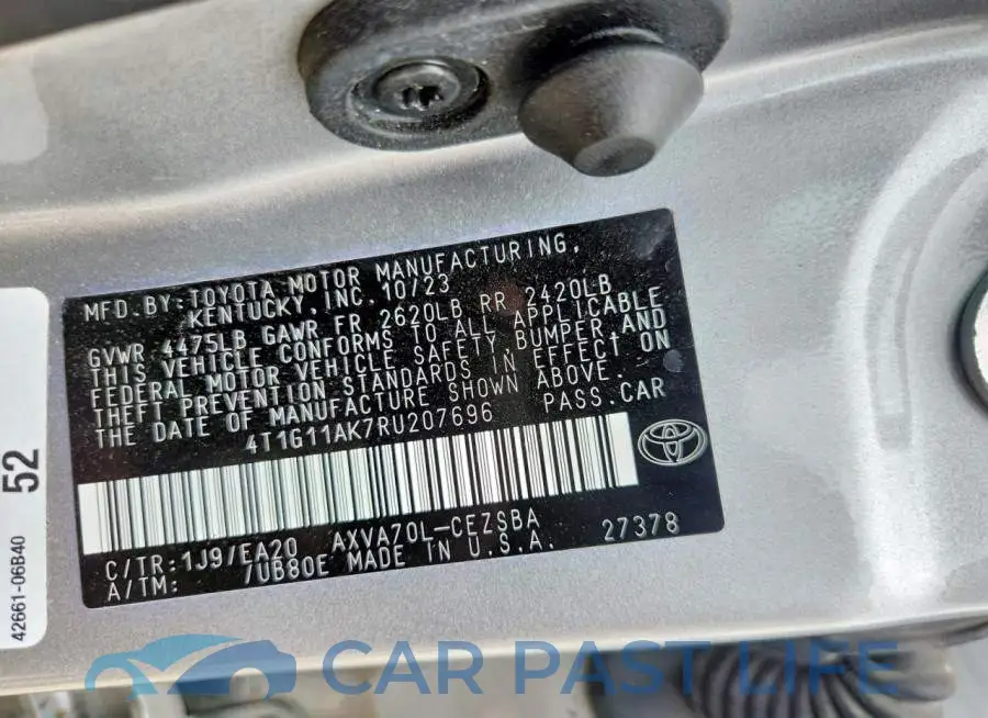 4T1G11AK7RU207696# 12