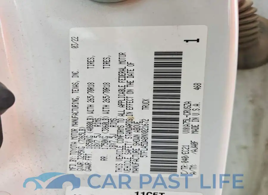 5TFLA5DA8NX021672# 13