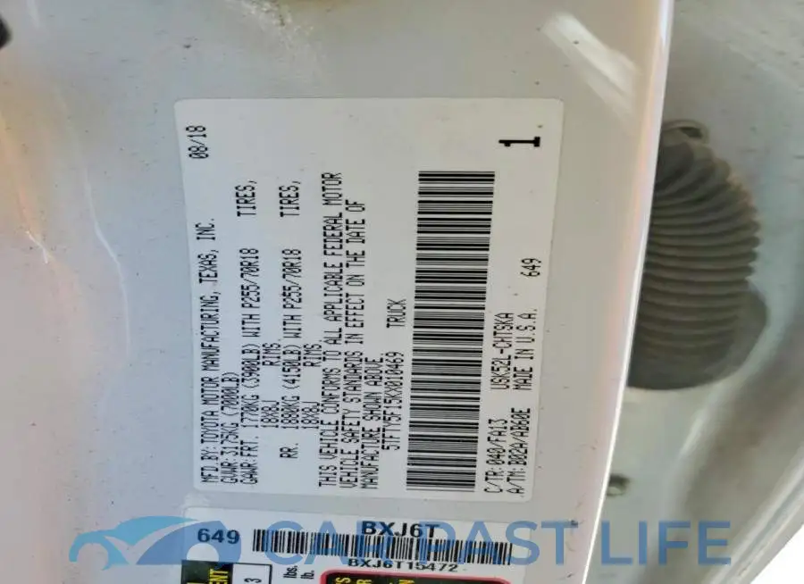 5TFTY5F15KX010469# 12