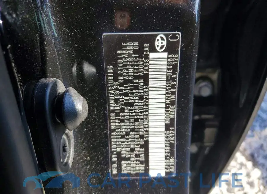 5YFS4MCE6TP273692# 12