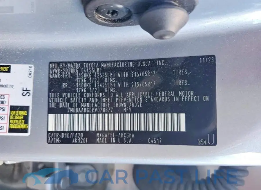 7MUBAABG0PV078877# 12