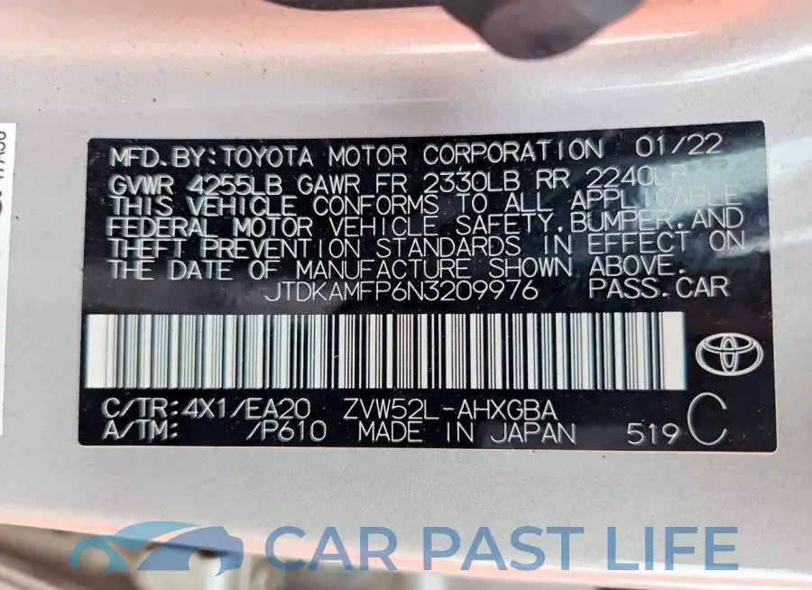JTDKAMFP6N3209976# 12