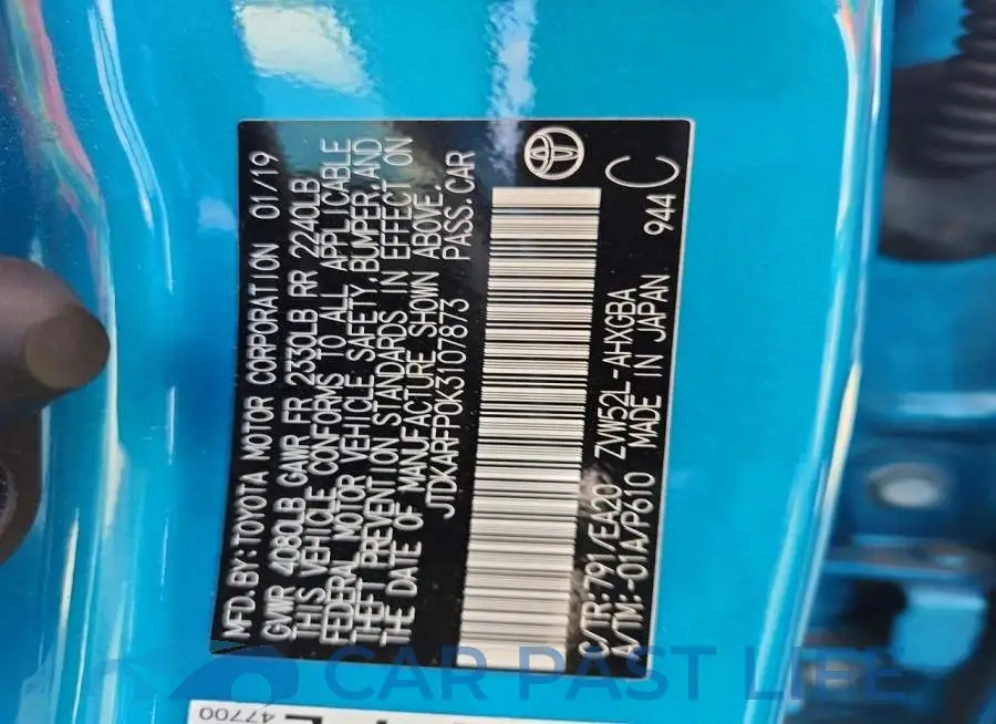 JTDKARFP0K3107873# 13