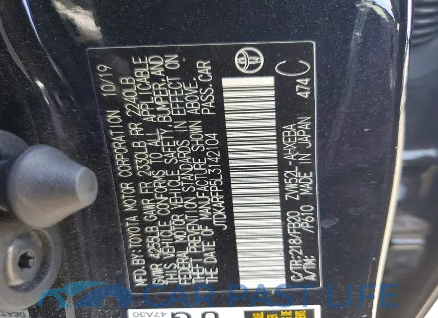 JTDKARFP5L3142104# 13
