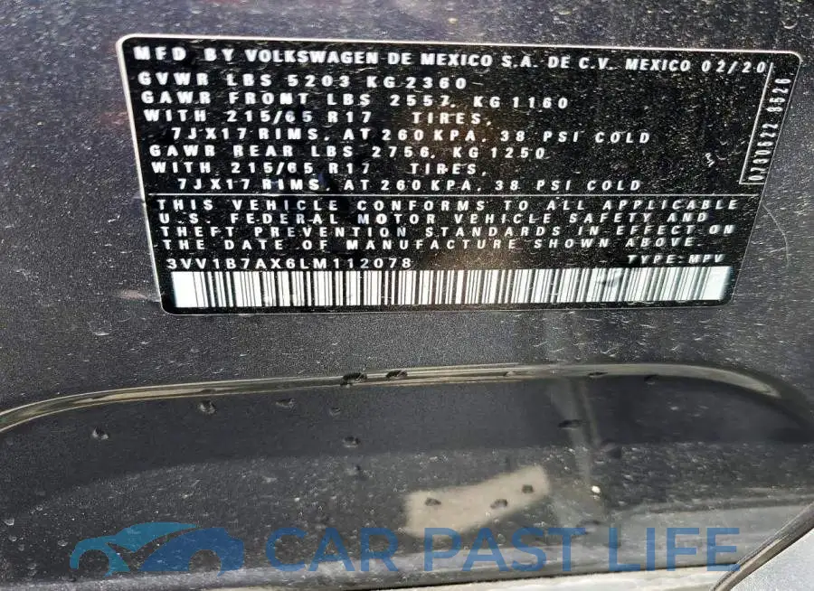 3VV1B7AX6LM112078# 13