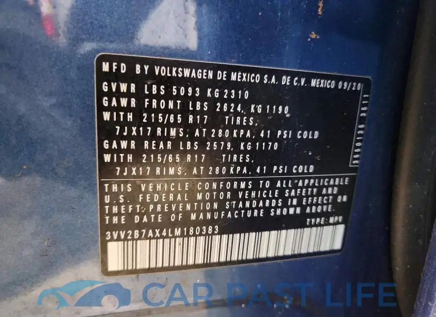 3VV2B7AX4LM180383# 13