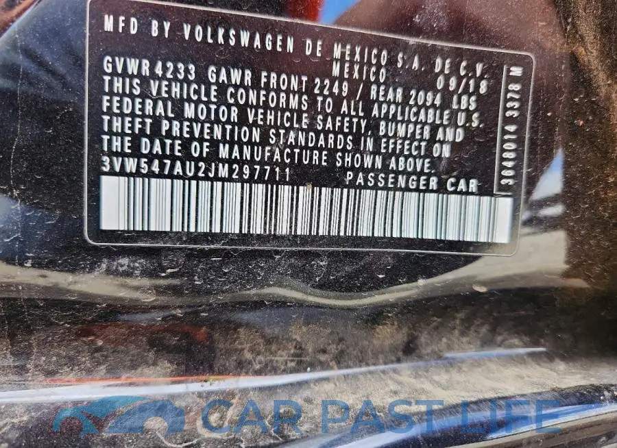 3VW547AU2JM297711# 12