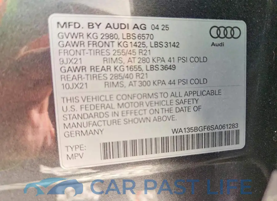 WA135BGF6SA061283# 13