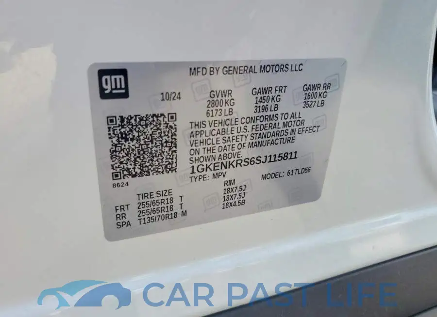 1GKENKRS6SJ115811# 13