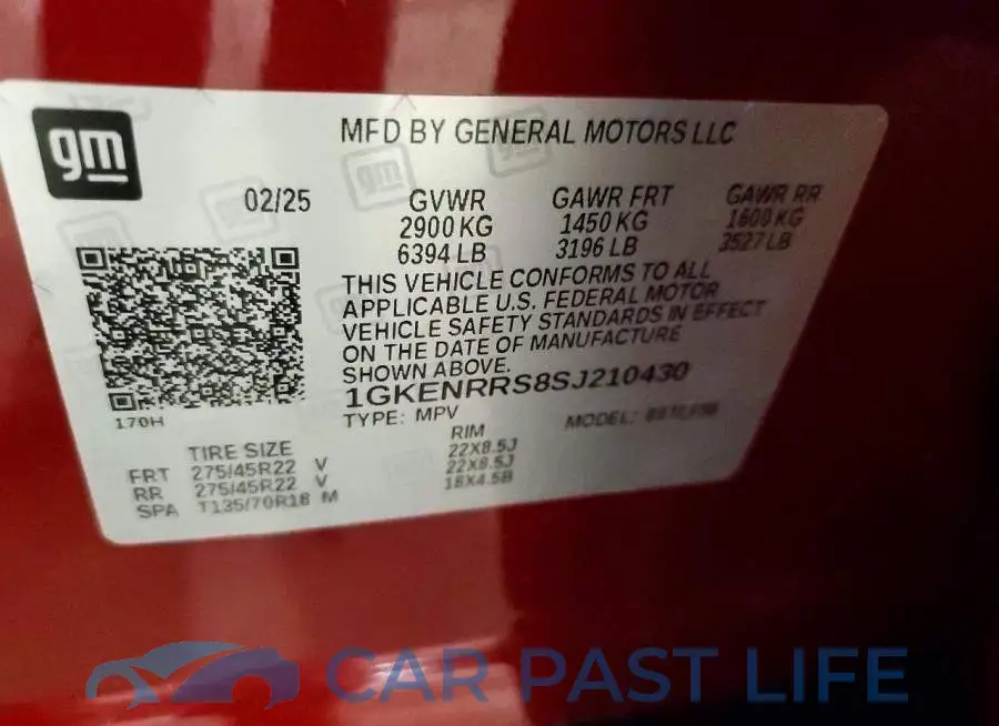 1GKENRRS8SJ210430# 13