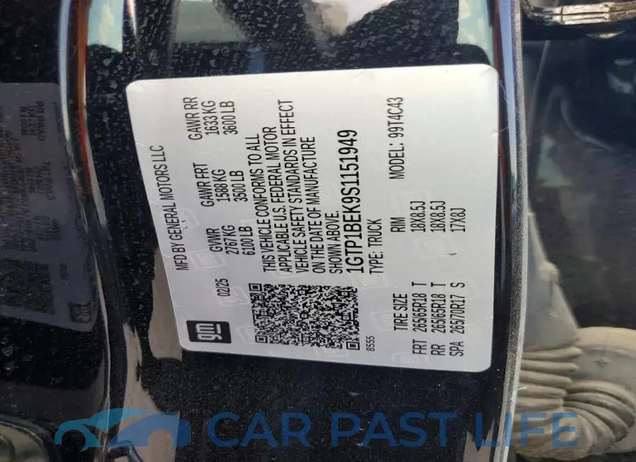 1GTP1BEK9S1151949# 12