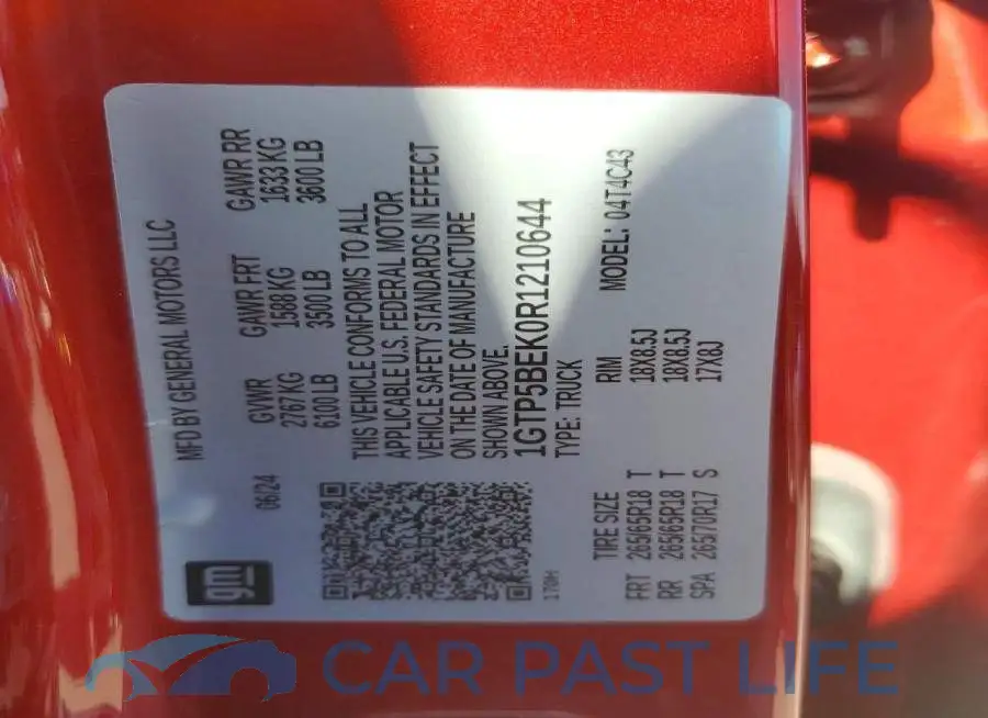 1GTP5BEK0R1210644# 12
