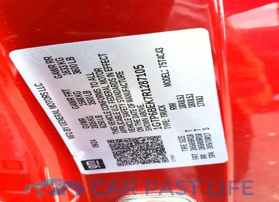 1GTP6BEK7R1287105# 12