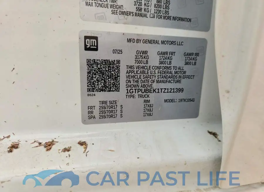 1GTPUBEK1TZ121399# 12