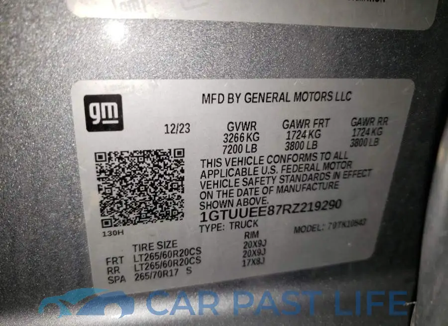 1GTUUEE87RZ219290# 13