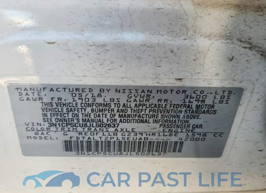 3N1CP5CU8JL502637# 13