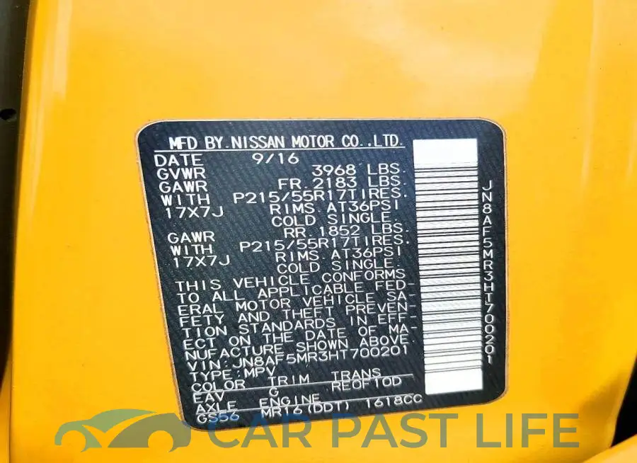 JN8AF5MR3HT700201# 13