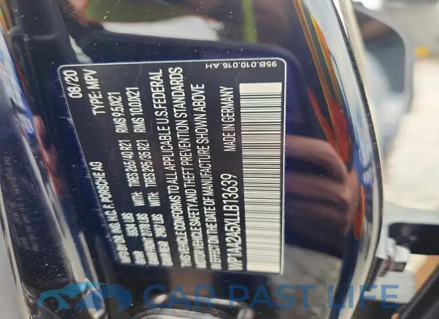 WP1AA2A5XLLB13639# 13