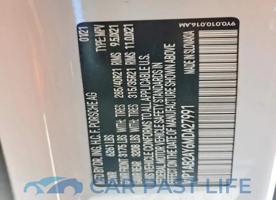 WP1AB2AY6MDA27991# 13
