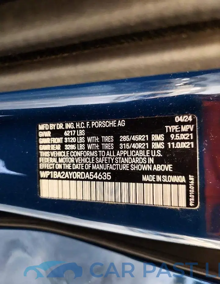 WP1BA2AY0RDA54635# 12