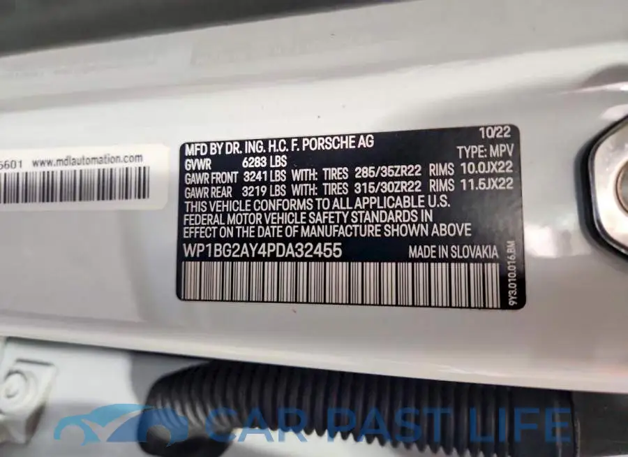 WP1BG2AY4PDA32455# 14