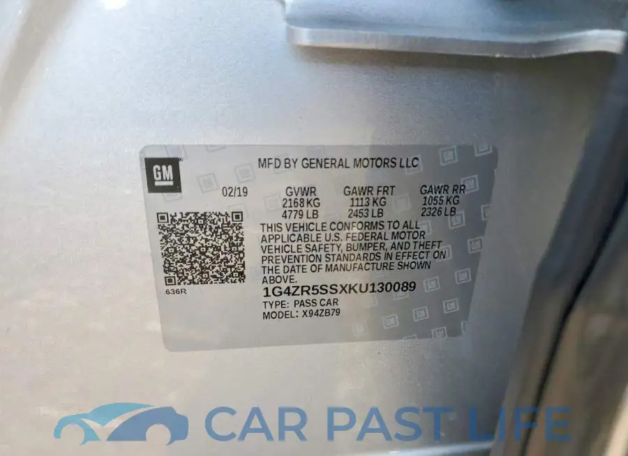 1G4ZR5SSXKU130089# 12