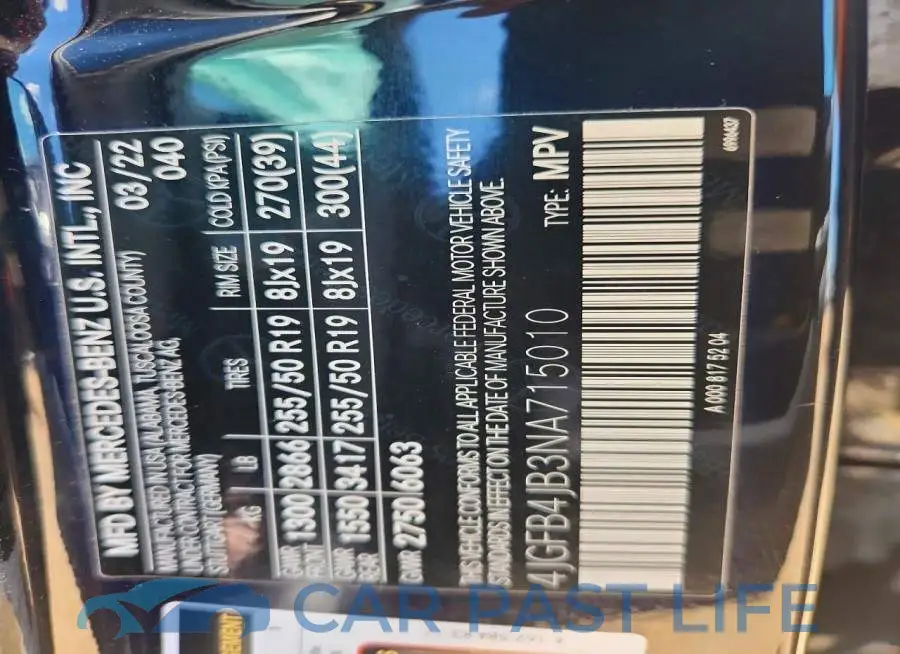 4JGFB4JB3NA715010# 14