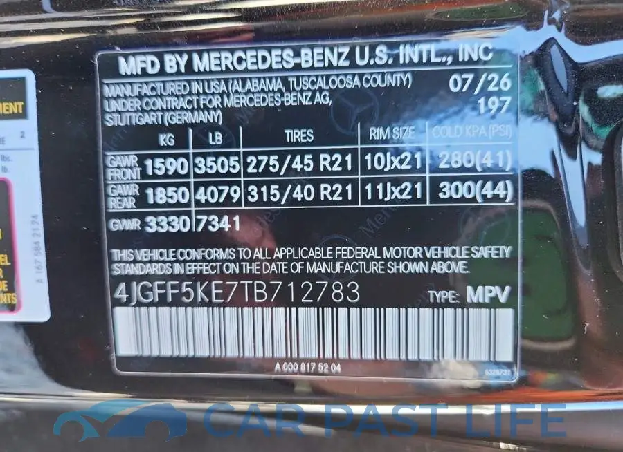 4JGFF5KE7TB712783# 14