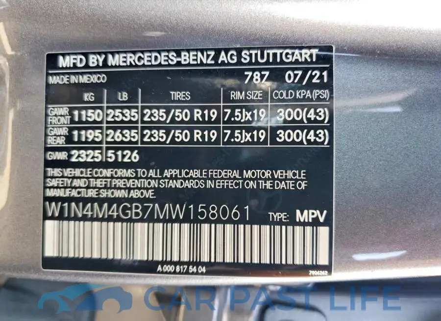 W1N4M4GB7MW158061# 13