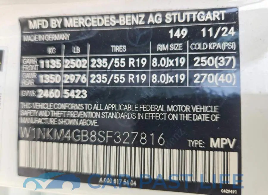W1NKM4GB8SF327816# 12