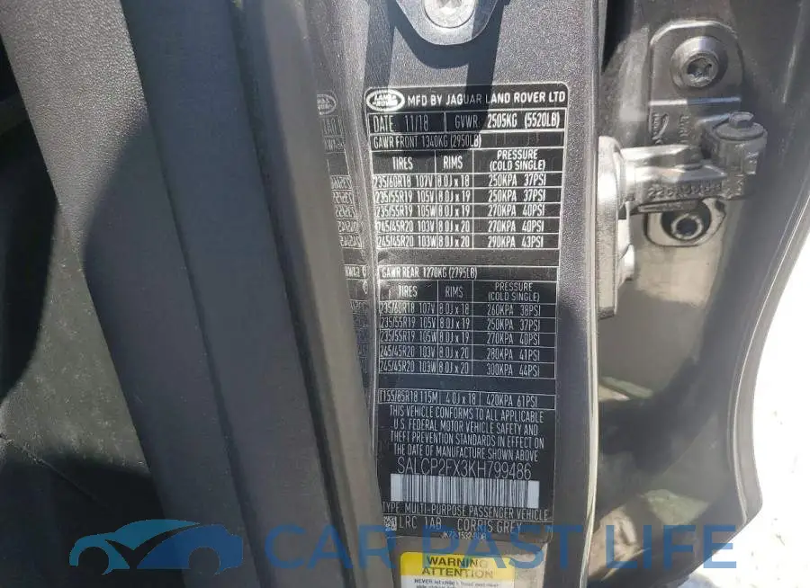 SALCP2FX3KH799486# 12