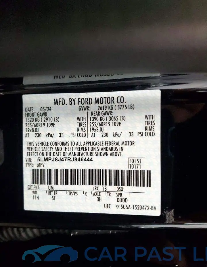 5LMPJ8J47RJ846444# 14