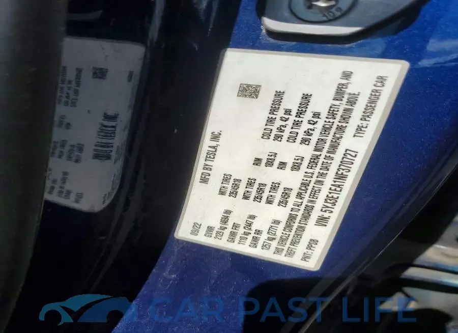 5YJ3E1EA1NF370727# 12