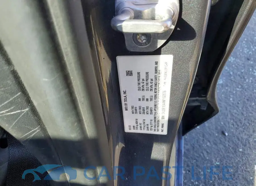 5YJ3E1EA4NF192876# 12
