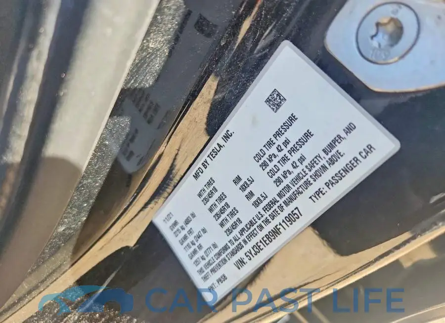 5YJ3E1EB9NF119057# 12