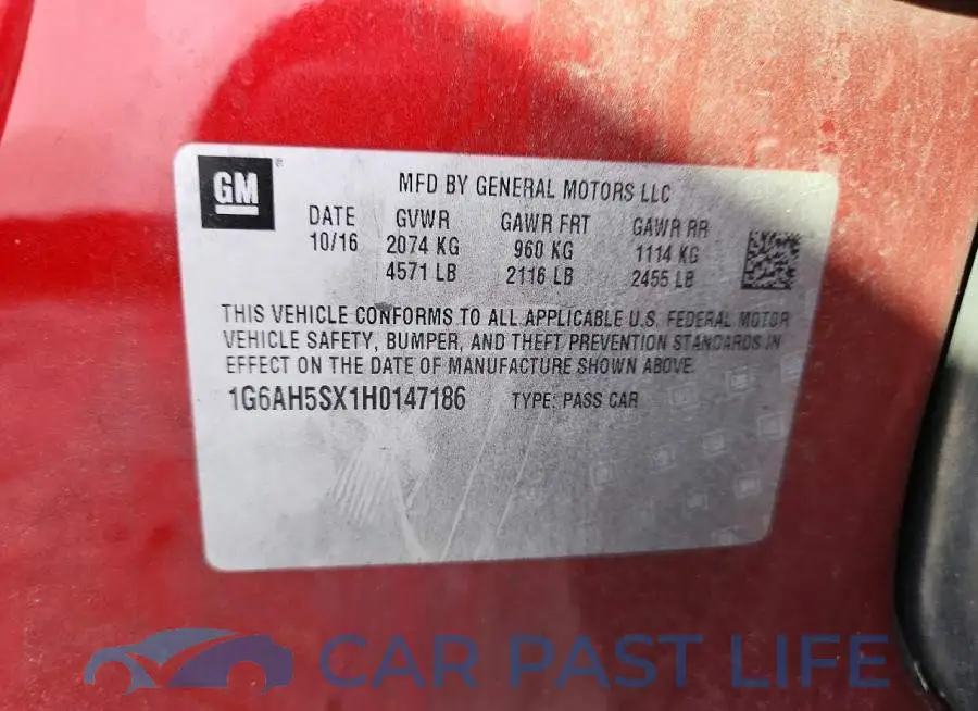 1G6AH5SX1H0147186# 12