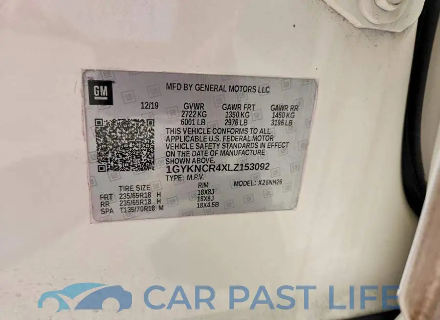 1GYKNCR4XLZ153092# 13